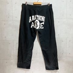 A BATHING APE アベイシングエイプ スウェットパンツ バックロゴ バックプリント M ブラック 黒 メンズ SG272-16