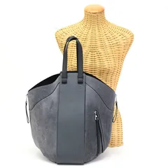ロエベ LOEWE ハンモック トート カーフレザー / スエード アナグラム A538H02X01 ハンドバッグ トートバッグ 手提げかばん レディース メンズ アンスラサイト (グレー) 正規品 中古 mbp19001