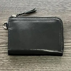 【LZMWPN-T1】ハンドメイド L字ファスナー ミドルウォレット 栃木グレージングサドルレザー ブラック 黒 ミニ財布 本革 牛革