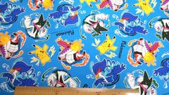 ポケットモンスター、生地幅110cm×長さ100cm、サックス