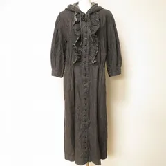 #anc カネコイサオ KANEKO ISAO ワンピース グレー系 ブラックデニム フード付き フリル ロング レディース [947137]のサムネイル