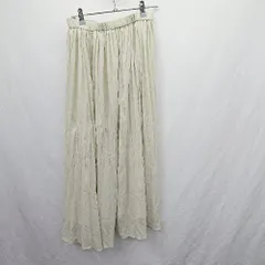 ◇ ⊂ KBF アーバンリサーチ 薄手 ロング ギャザー フレアスカート サイズone グリーン系 レディース E  【1505290016230】