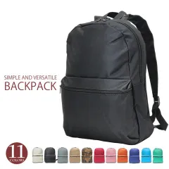 【シンプル×実用】リュックサック  軽量 通勤 通学 デイバッグ バックパック 男女兼用 生活防水 無地 カジュアル 鞄 安い おしゃれ 旅行用 防災バッグ 非常持ち出し袋    【hr-1】 ブラック トラベルソムリエ t-bp3