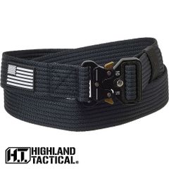 ベルト HIGHLAND TACTICAL ハイランド タクティカル Tactical Rubber Logo Belt ブラック 6FPYC-02 メタルバックル USA ミリタリー