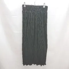 ◇ CLASSICAL ELF ウェストゴム 細 プリーツ シンプル スリット ロング タイト スカート M-Lサイズ ブラック レディース E  【1303290013880】