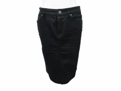 マークバイマークジェイコブス MARC by MARC JACOBS 美品 デニム ミニスカート コーティング ジーンズ ひざ丈 黒 ブラック 2 約M ■GY14のサムネイル