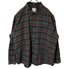 チェック グレー エルエルビーン ボタンダウン 2XL シャツ メンズ 古着長袖
