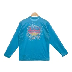 YONEX ヨネックス M メンズ  長袖カットソー 袖とお腹部分にほつれあり 水色　ロゴ　テニスウェア 20240607-0038