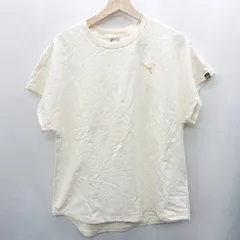 ◇ PUMA プーマ 半袖 Tシャツ サイズL アイボリー レディース E  【1408060026043】