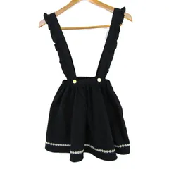 アクシーズファム スカート ジャンパースカート ブランド ボトムス キッズ 女の子用 130サイズ ネイビー axes femme 【中古】