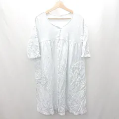 ◇ ⊂ gelato pique ボーダー柄 ブランドロゴ刺<!-利用不可文字-!> 七分袖 膝丈 ワンピース サイズＦ ライトブルー ホワイト レディース E  【1503050001465】