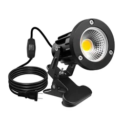 新品 LEDクリップライト 小型 防雨 防水型 スポットライト 屋外 10W 100W形相当 コード長3m 中間スイッチ付 防水 看板照明 看板用 黒板用 照明 看板用ライト 屋外用 【PSE認証】 (3000K 1個セット)