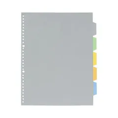 (まとめ) キングジム透明ポケット用カラーインデックス(多穴) A4タテ 2・30穴 5色5山 7907P 1組  【×30セット】