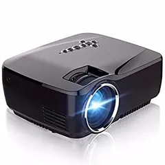 【中古】高品質のHDミニプロジェクター投影100inchスクリーンミニプロジェクターMiracast Airplay WIFIホームシアターHDMI液晶ビデオポータブルミニ1080p