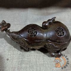 銅製 仏像 彫刻印泥盒 インク盒 アクセサリー盒 文房具 書道具