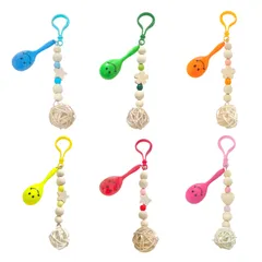 インコ かじりおもちゃ マラカス 日本製 安心安全素材 天然木 セキセイインコ オカメ 鳥 文鳥 小鳥 おもちゃ 約18cm KM