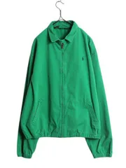 【お得なクーポン配布中!】 80s USA製 ポロ ラルフローレン コットン スイングトップ ジャケット メンズ L ヴィンテージ ブルゾン フルジップ ワンポイント ジャンパー