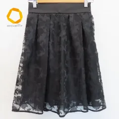 ブルーガール BLUGIRL BLUMARINE スカート フレア レース 黒系 a820856iのサムネイル