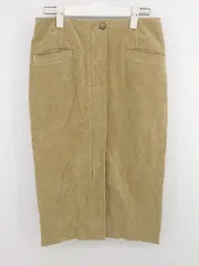 ◇ green label relaxing UNITED ARROWS コーデュロイ 膝下丈 ナロー スカート サイズ38 ベージュ系 レディース P  【1302220002130】