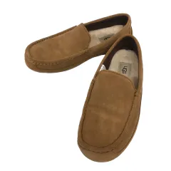 アグ UGG ローファー モカシン ボア スエード ロゴ 27.0 ベージュのサムネイル