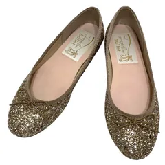 【美品】ラウナレアバレエ (23.5) バレエシューズ フラット ラメ グリッター パンプス ラウンドトゥ 希少デザイン