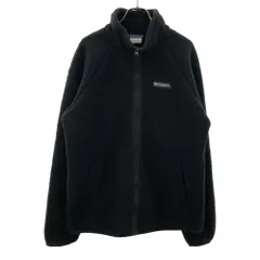 コロンビア 長袖 アウトドア ボア フリースジャケット M ブラック Columbia メンズ 古着 【240202】