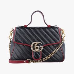 グッチGucciGGマーモントブラックレザー498110C029832826