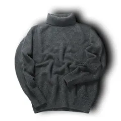 【新品】 SHIPS × Rencontrant ／ シップス × レンコントラント　カシミヤ タートルネックニット 日本製 チャコール ｜ 秋冬