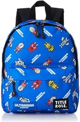 ブルー [タイトルロール] リュック ウルトラマン ヒーロー＆モンスター B5収納 大容量 グッズ キッズ ブルー F