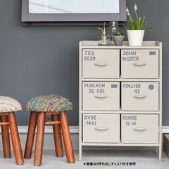 使うと雰囲気の良くなるスチールチェスト ＜ienowa/6杯引出チェスト　MSG BE色＞