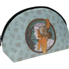 ポーチ 名画マルチポーチ（ミュシャ「ブロンド」） ゆうパケット レディース 小物入れ かわいい おしゃれ コスメポーチ ギフト プレゼント 贈り物 大きめ 旅行 トラベル ファスナー 大容量 化粧小物 Sサイズ