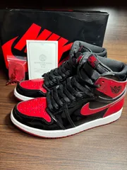 ナイキ エアジョーダン1 ハイ OG パテント ブレッド　中古品　size27.0㎝