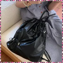 送料無料 リュックサック ナイロン レディース 巾着型リュック デイパック プリーツ 無地 修学旅行 カバン オシャレ シンプル 通学 カジュアル お出かけ 韓国ファッション アウトドアバッグ 可愛いリュック