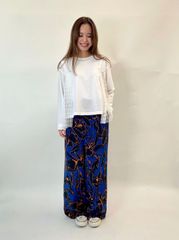 ワイド パンツ 38サイズ ガノッシュ 257-60964 SS 30代 40代 50代  レディース カジュアル 春 夏 1点物 通勤 新品  green ganosch
