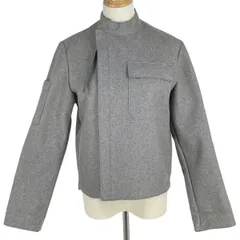 メゾン マルジェラ Maison Margiela スタンドカラー ジャケット ショート丈 ジップアップ アウター その他ジャケット ウール ナイロン グレー レディース 【中古】のサムネイル