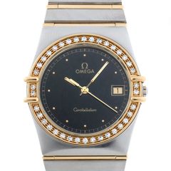 オメガ / OMEGA　コンステレーション　1215.40　ブラック　クオーツ　K18YG ダイヤモンドベゼル 【中古】 商品番号 70073