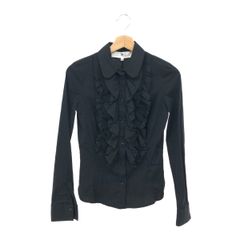 良好 ELISABETTA FRANCHI エリザベッタフランキ  長袖シャツ サイズ:40  ブラック  レディース フリル　240001099931