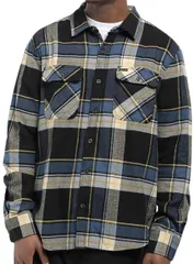 Brixton Bowery L/S Flannel Shirt Joe Blue Plaid M ネルシャツ 送料無料