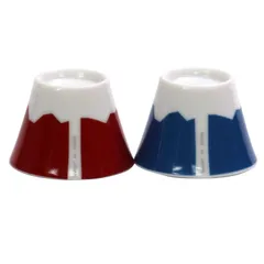 小倉陶器 盃 富士山 赤・青 30ml ペアおちょこ 149231 
