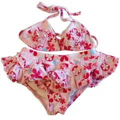 在庫処分品！ケイトマック 子供 水着  花柄  女の子  ジュニア キッズ  ビキニ  水着 かわいい フリル 120cm 130cm 120 130 子供水着 キッズ水着 女の子水着 学校用水着 スクール水着 スイムウェア 子供水着 女の子水着幼稚園