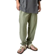 綿ワイドパンツ 《3カーキ》 新品 未使用 メンズ ハロンパンツ ゆったり ルーズ 韓国ファッション【C4H】【ゆうパケット】 ファッション