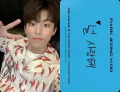 【中古】コレクションカード(男性) TREASURE/パク・ジョンウ/裏面印刷メッセージ入り/CD「THE FIRST STEP：CHAPTER TWO」(BLACK Ver.)封入特典セルフィフォトカード