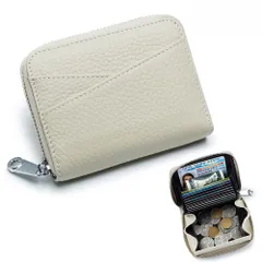 ☆ ベージュ ☆ RFID 本革 カードケース 小銭入れ付き 大容量 ycase5003 RFID 本革 カードケース 小銭入れ コインケース 大容量 カード入れ 財布 じゃばら ミニ財布 お財布 サイフ カード ウォレット スリム 薄型 名刺 レディース