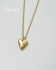 GOLDY ゴールディ プランプ ハート アンカー チェーン ネックレス 3240812