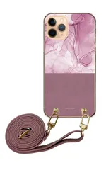 iPhone11Pro アイフォン11 プロ スマホケース スマホショルダー 大理石 マーブル模様 きれい かわいい おしゃれ レザーベルト ストラップ 調節可能 130cm  カラー05