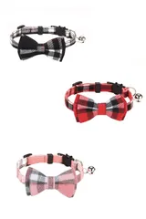 新品 YFFSFDC 猫首輪 3個セット 鈴付き 調整可能 可愛い 軽量 ペット 安全 ペット用首輪