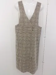 ◇ Simplicite シンプリシテェ チェック ノースリーブ 膝下丈 ワンピース ベージュ ブラック レディース  【中古】 【1203230001444】のサムネイル