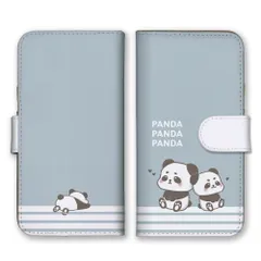 iPhone14Pro ケース 手帳型 アイフォン14 プロ スマホケース パンダ ぱんだ 動物 アニマル 可愛い かわいい イラスト パステルカラー カラー03