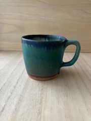 渋いターコイズブルー①  マグカップ　コーヒーカップ