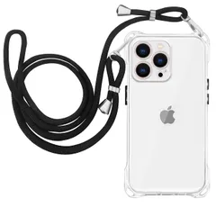 iPhone 12Pro ケース クリア ショルダー スマホケース アイフォン 12pro ケース ストラップ付き 肩掛け 斜めがけ 首掛け 紐付き カバー 透明 耐衝撃 薄型 軽量 TPU バンパー iphone 12pro 6.1インチ用 携帯ケース (透